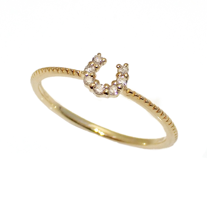 エテ(ete) K10 ダイヤ 指輪 7号 ゴールドカラー