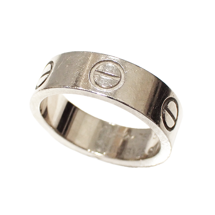 カルティエ(Cartier) 750WG ラブリング #51 シルバーカラー