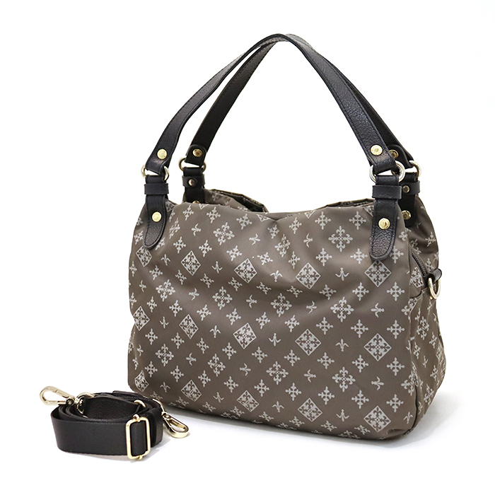 ラシット(russet) カラーハンドルハンドバッグ 2way ミニトートバッグ ショルダーバッグ CE167 保証書・保存袋付き グレー