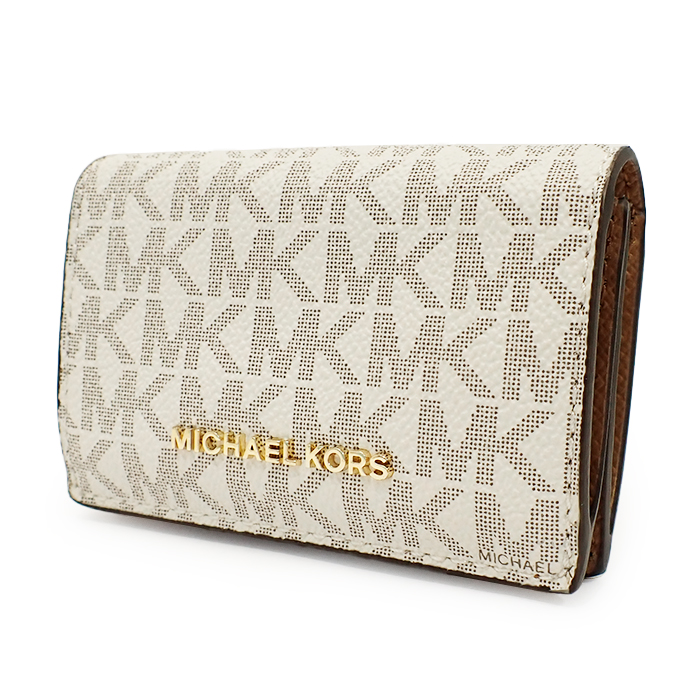 マイケルコース(MICHAEL KORS) カードケース バニラ 二つ折り VANILLA MLTI 170 MKロゴシグネチャー柄