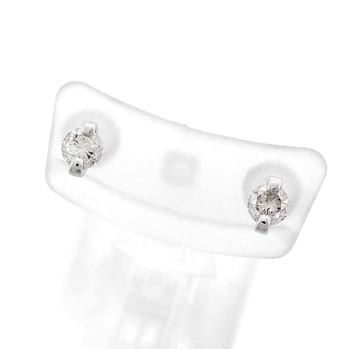 Pt900 ダイヤモンド ピアス 一粒 シルバーカラー