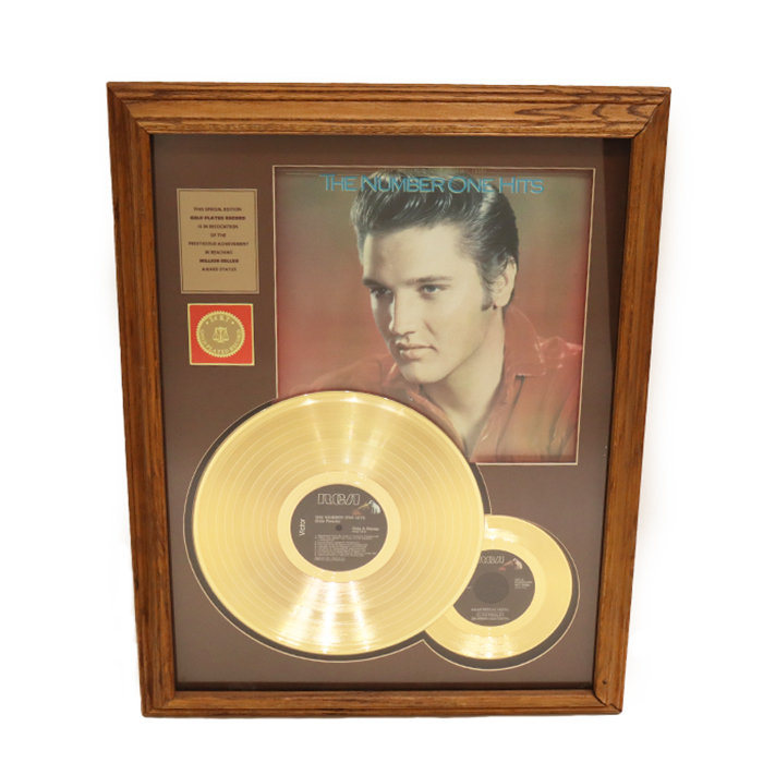 【セール価格】エルヴィス・プレスリー(Elvis Presley) THE NUMBER ONE HITS ゴールドディスク 24kt レコード
