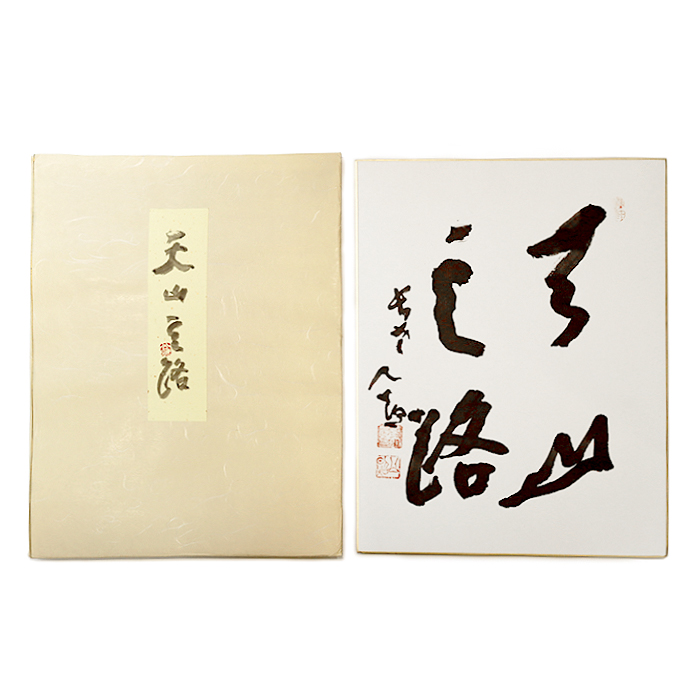 清水公照(しみずこうしょう) 色紙 「天山雲路」 書道