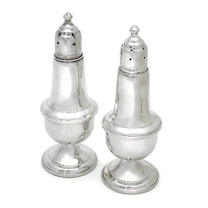 リード＆バートン(Reed & Barton) スターリング ソルト＆ペッパーシェーカー 塩コショウ入れ 調味料入れ シルバー